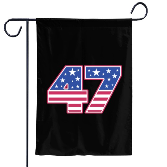 Number 47 in Stars and Stripes Garden Flags