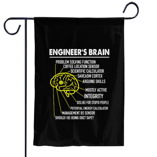 Enginee's brain anatomy for engineer engineering Garden Flags