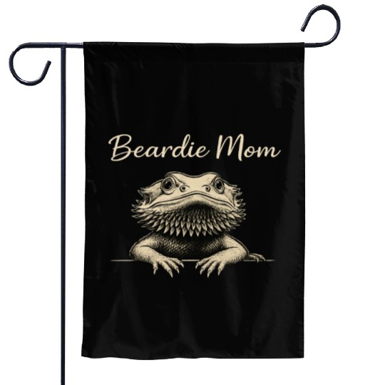 Beardie Mom Pogona Reptile Herpetology Bearded Garden Flags