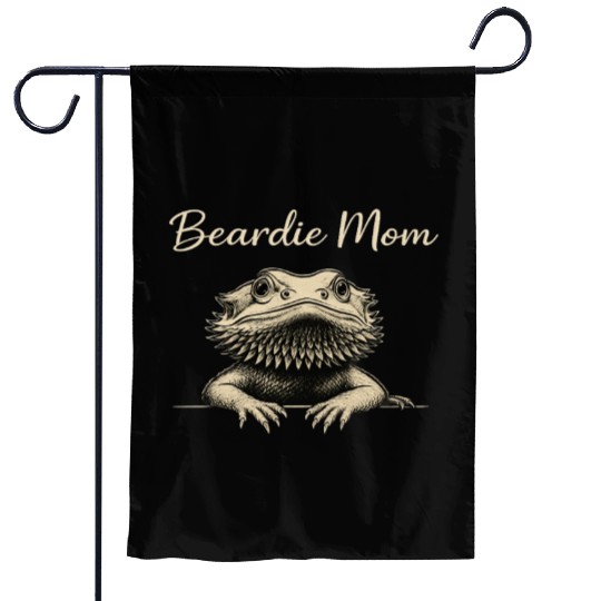 Beardie Mom Pogona Reptile Herpetology Bearded Garden Flags