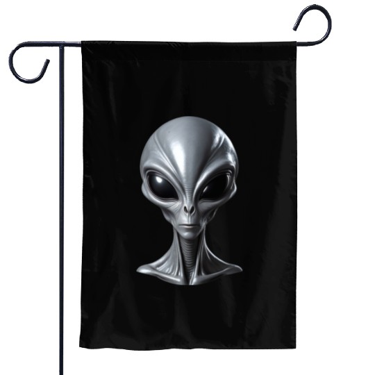 Real Alien Grey Extraterrestrial Garden Flags