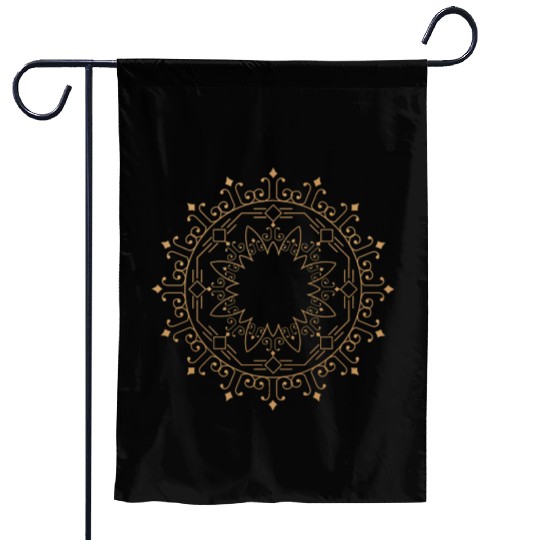 Infinite Rise Mandala Garden Flags –Golden Awakening Design