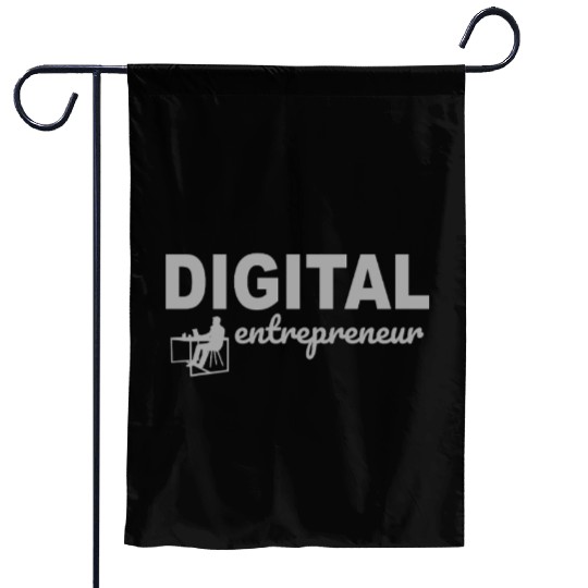 Digital Entrepreneur – Laptop Lifestyle Vibes Garden Flags