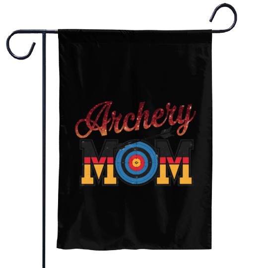 Archery Mom - Bullseye Mom Garden Flags