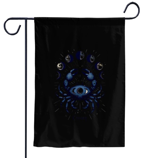 Zodiac Card Cancer Garden Flags
