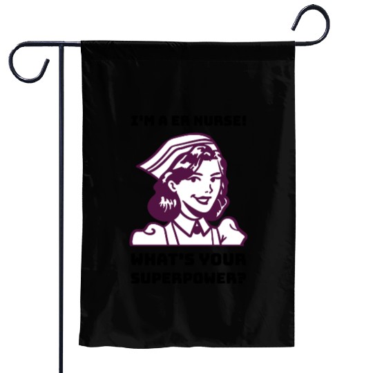 Funny Emergency Room Nurse Garden Flags