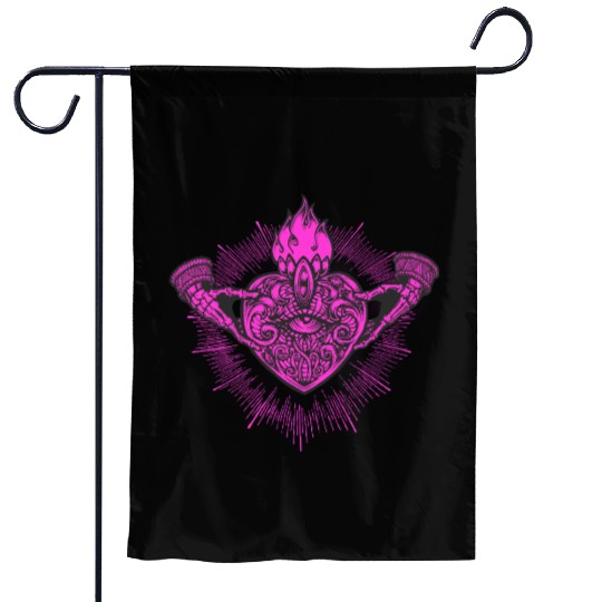 Sacred Heart Claddagh Symbol Pink Garden Flags