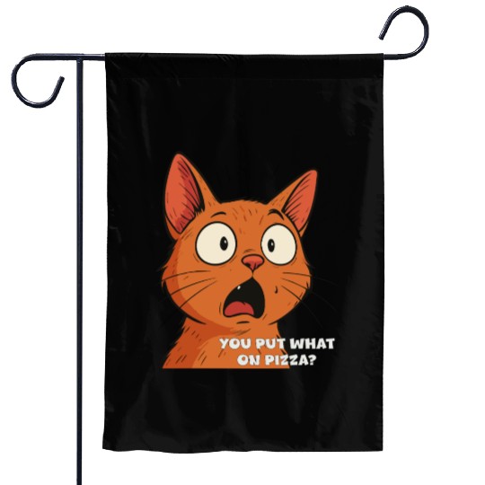 Funny Shocked Cat Meme Garden Flags