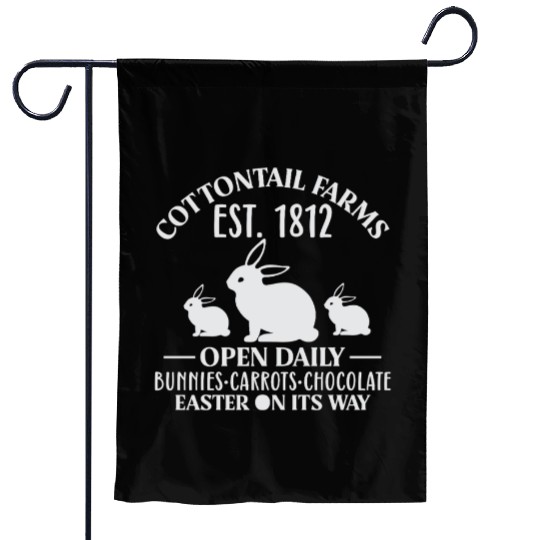 Cottontail Farm Est 1812 Open Daily Bunnies Easter Garden Flags