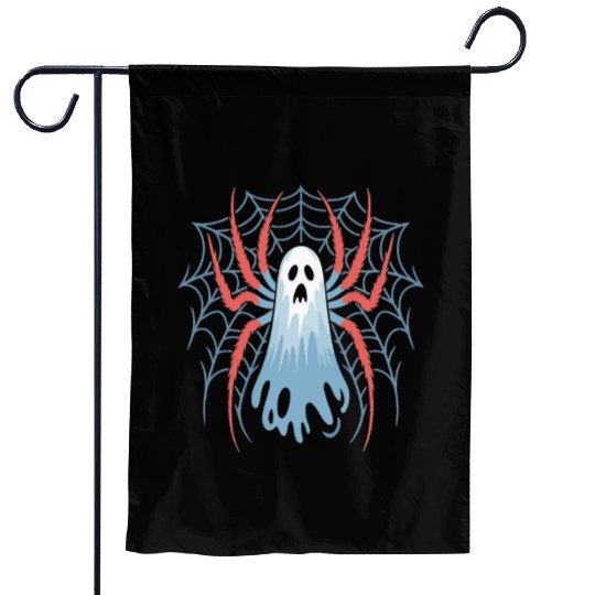 Ghost Spider Scream Garden Flags
