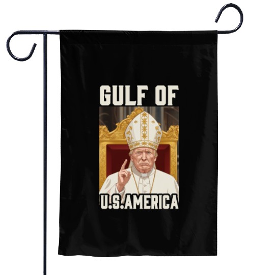 POPE TRUMP US America Garden Flags