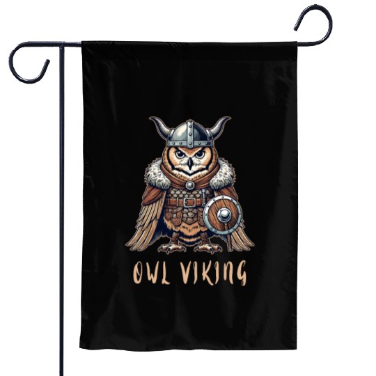 Owl Viking - The Winged Warrior Garden Flags