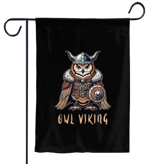 Owl Viking - The Winged Warrior Garden Flags