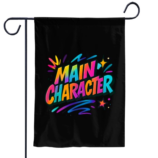 Main Character Energy Garden Flags – Colorful Graffiti St