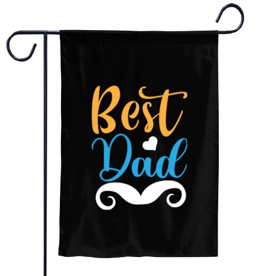 Best Dad Bold Typography Garden Flags