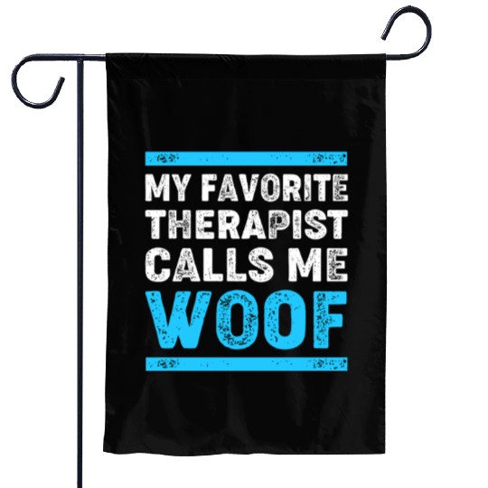 Therapy Dog Lover Psychology Garden Flags