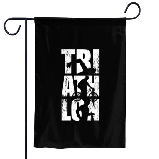 Swim Bike Run Garden Flags