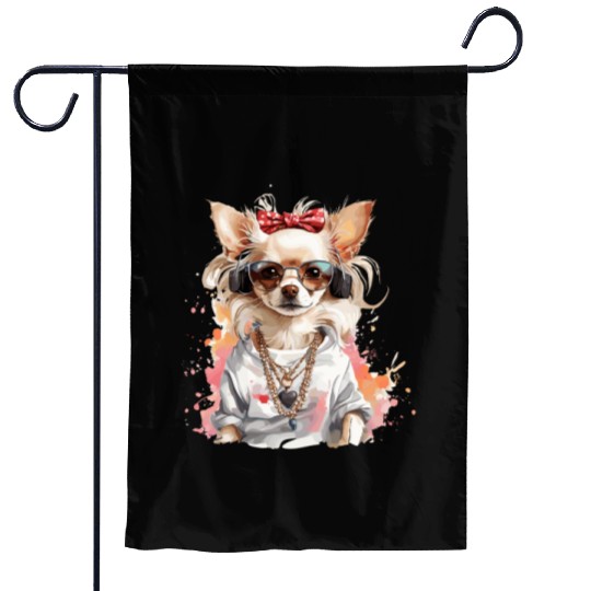 Bling Chihuahua Garden Flags