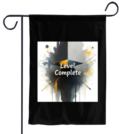 Level Complete – Gamer Style Graduation Garden Flags
