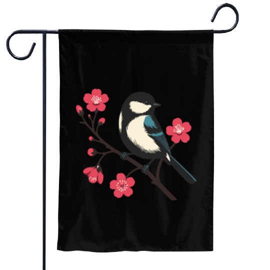 Cherry Blossom Bird - Spring Serenity Art Garden Flags