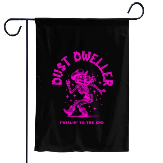 Dust Dweller - Cowgirl Skeleton Garden Flags