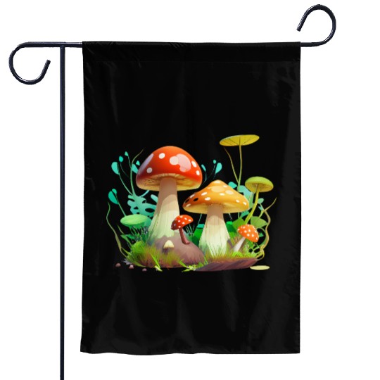 Funky Fungi – Nature’s Neon Wonder Garden Flags