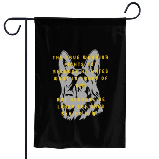 True Warrior German Shepherd , Loyal Defender Garden Flags