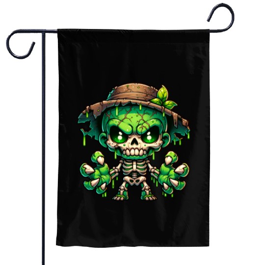 Swamp Skeleton Mutant – Creepy Plant Monster Garden Flags
