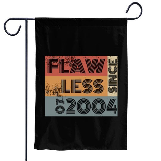 21st birthday Flawless since 07/2004 Garden Flags