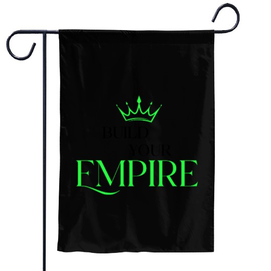 Build Your Empire Lime&Black Garden Flags