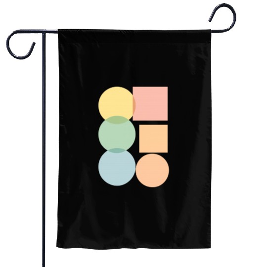 Color circle triangel square sizes Garden Flags