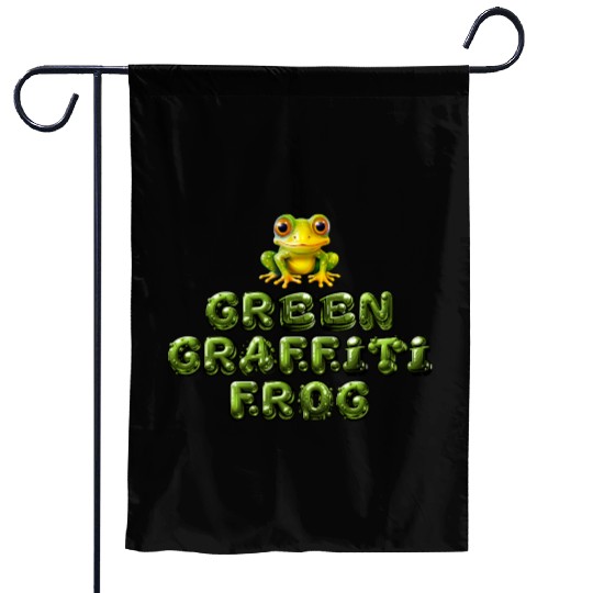 Green Graffiti Frog  Yes, that's me! Garden Flags