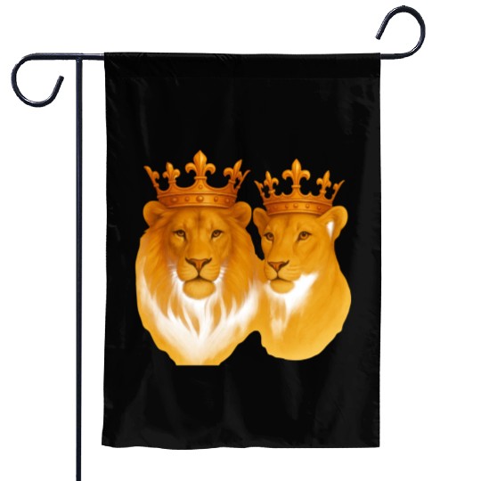 Royal Bond: The King & Queen of the Wild Garden Flags
