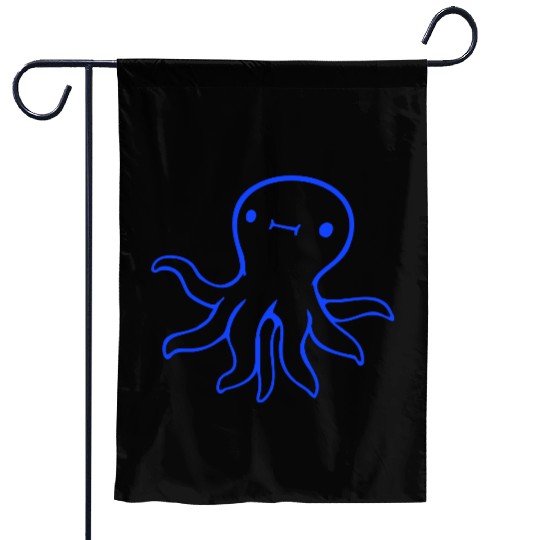 Octopus squid tentacle cephalopod cute sweet comic Garden Flags