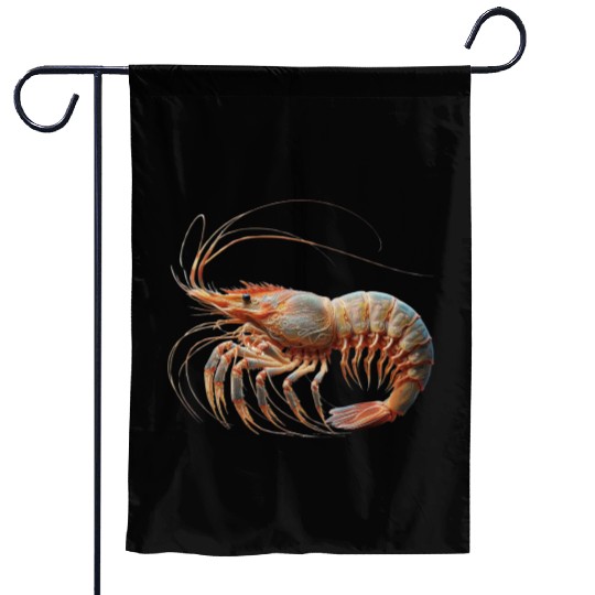Ocean Elegance : The Grace of a Shrimp Garden Flags