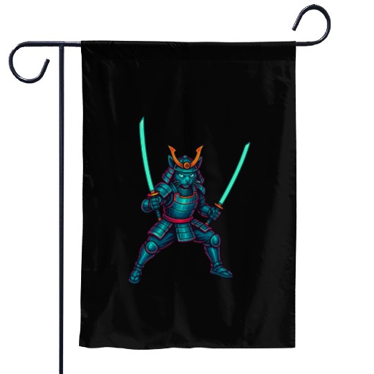 Legendary Samurai Cat – Epic Warrior Design” Garden Flags