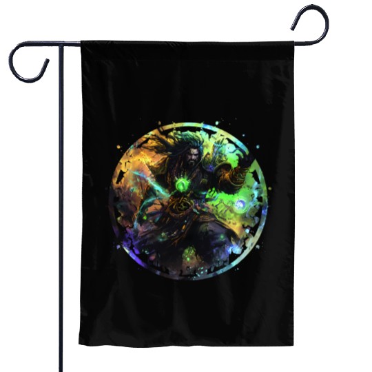 Mighty Magic Warrior Mystical Epic Fantasy Garden Flags