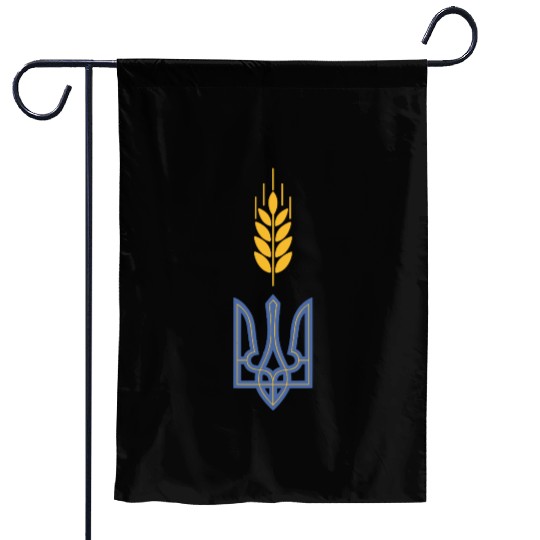 Ukraine Trident Wheat Symbol Ukrainian Heritage Garden Flags