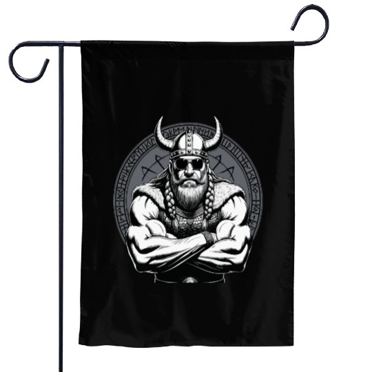 Viking Warrior Man Odin Thor Norman Walhalla Garden Flags