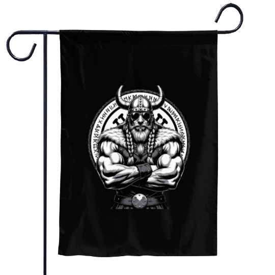 Viking Warrior Man Odin Thor Norman Walhalla Garden Flags