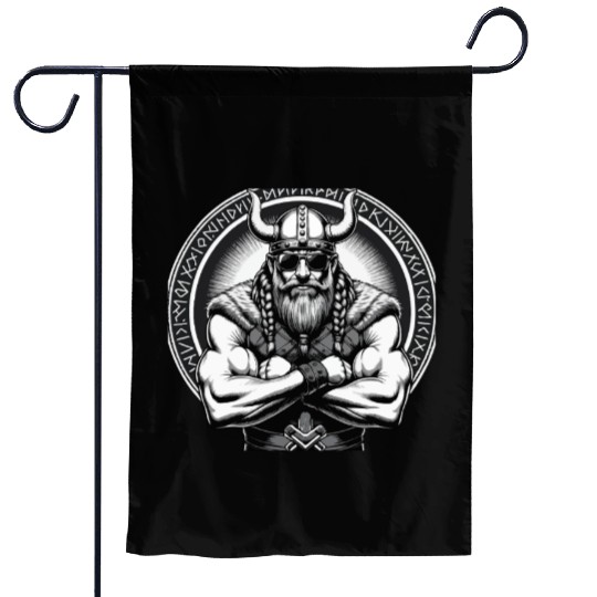 Viking Warrior Man Odin Thor Norman Walhalla Garden Flags