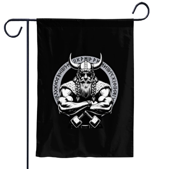 Viking Warrior Man Odin Thor Norman Walhalla Garden Flags