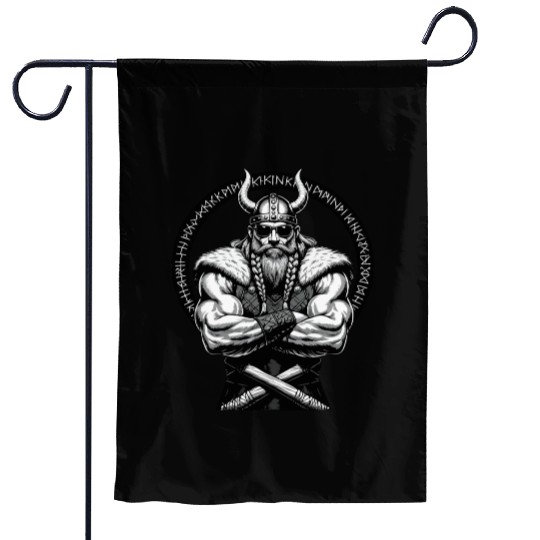 Viking Warrior Man Odin Thor Norman Walhalla Garden Flags