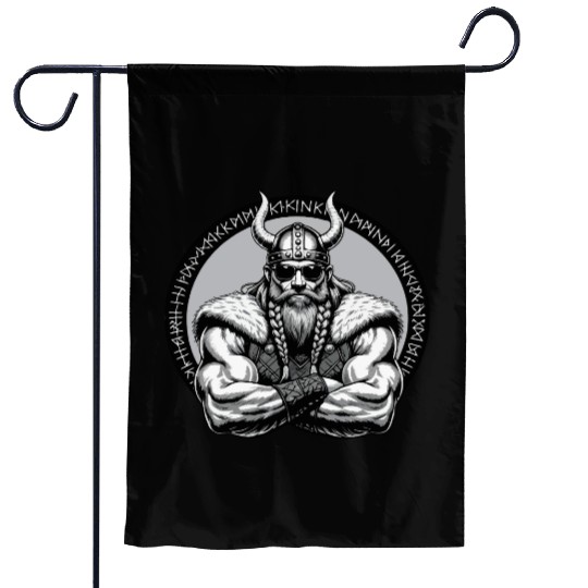 Viking Warrior Man Odin Thor Norman Walhalla Garden Flags
