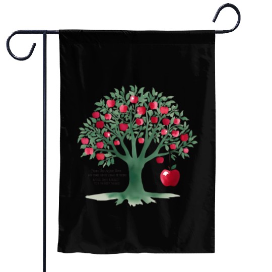 From the apple tree all beginnings Garden Flags