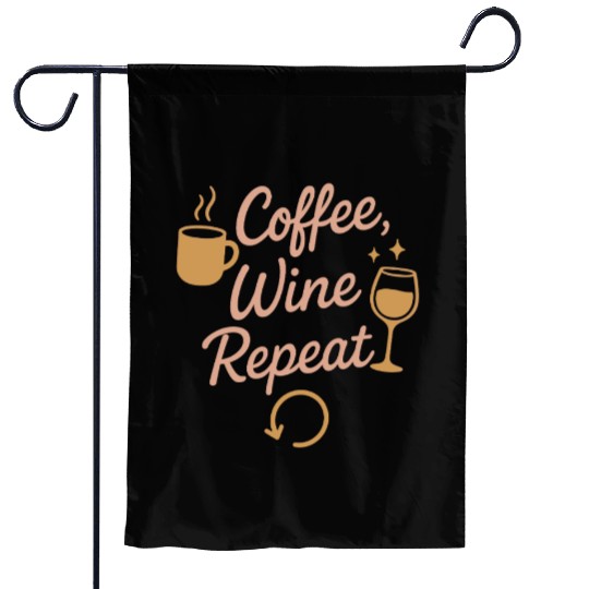 Single Mom Life Chaos Coordinator Wine Coffee Garden Flags