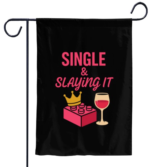 Single Mom Life Chaos Coordinator Wine Coffee Garden Flags
