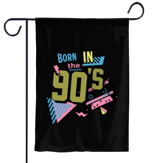 Born In The 90s Retro Nostalgia 90s Design Garden Flags