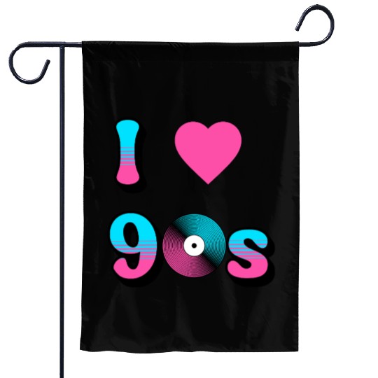 I Love The 90s Retro Nostalgia Garden Flags