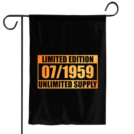 66th birthday Limited Edition - ꝏ Supply 07/1959 Garden Flags